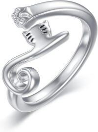 wholesale 925 Sterling Silver Flower Mountain Cat Adjustable Toe Knuckle Ring Hawaiian Beach Jewelry-Adjustable Toe-ring Cat