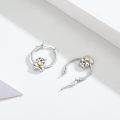 wholesale 925 Sterling Silver Cartoon Hamster Huggable Hoop Earrings for Sensitive Ears-0-1