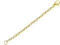 wholesale Gold 14K Solid Rolo Link Chain Extension with Lobster Clasp - Jewelry Length Adjuster (Necklace/Bracelet/Anti-Scratch)-0-0