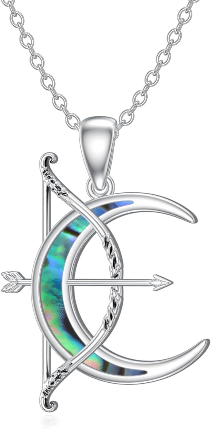 Sterling Silver Artemis Necklace Greek Goddess Jewelry Roman Mythology Gift for Her-Style A
