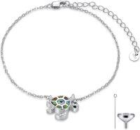 wholesale 925 Sterling Silver Abalone Shell Turtle Compass Urn Bracelet for Ashes Cremation Keepsake -Turtle
