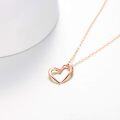 wholesale 14K Gold Open Heart Pendant Necklace for Women Minimalist Fine s for Her-0-15