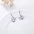 TOUPOP Sterling Silver Crystal Opal Cute Animal Dangle Earrings Gifts-0-4