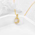 wholesale 14K Gold Natural Moonstone Teardrop Pendant Necklace for Women Anniversary Gifts-0-3