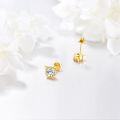 wholesale 14K Gold Cat Ear Studs with Cubic Zirconia - Fashionable s for Her-0-4