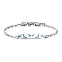 wholesale 925 Sterling Silver Bracelet With Dragonfly Charm-Turquoise Dragonfly