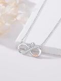 wholesale 925 Sterling Silver Infinity Love Elephants Heart Pendant Necklace Gift for Women-0-4