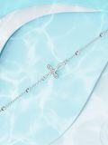 wholesale 925 Sterling Silver Cross Charm Adjustable Bracelet for Women and Girls Gift-0-3