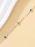 TOUPOP Sterling Silver Mustard Seeds Natural Stone Bracelet Women's Jewelry Gift-0-3
