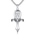 wholesale 925 Sterling Silver Ancient Egypt Eye of Horus Scarab Cross Pendant Necklaces for Women and Men-0-0