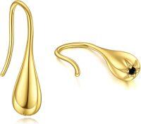 wholesale Sterling Silver Teardrop Dangle Earrings Water Drop Gifts for Women-gold teardrop earrings