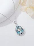 wholesale TOUPOP Christmas Gifts Tree Of Life Nekclace 925 Sterling Silver Turquoise Mustard Seed Necklace For Women Xmas Birthday Gift For Her -0-1
