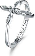 wholesale Infinity Cross Ring 925 Sterling Silver Celtic Knot Ring Irish Christian Jewelry Christmas Gifts For Women -0-0