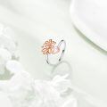 wholesale 925 Sterling Silver Lotus Flower Adjustable Ring Yoga Inspirational Jewelry-0-6