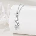 wholesale 925 Sterling Silver Teardrop Crystal Squirrel Necklace for Women Girls Gifts-0-3