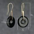 wholesale 925 Sterling Silver Round Black Onyx Drop Earrings Gift for Her-0-4