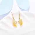 wholesale 925 Sterling Silver Banana Shape CZ Drop Earring for Women Gift-0-1