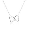 wholesale 925 Sterling Silver Heart-Shaped Pendant Chain Necklace-0-0