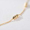 wholesale 14k Solid Gold Beaded Bracelet for Women Yellow Gold Chain & Beads  6.5-8-0-3