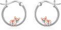 wholesale 925 Sterling Silver Corgi Dog Charm Hoop Earrings Gift for Women-0-0