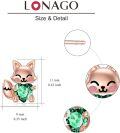 wholesale 925 Sterling Silver Pink Crystal Love Heart Fox Stud Earrings for Girls and Women-0-51