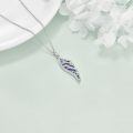 wholesale 925 Sterling Silver Wing Pendant Necklace With Abalone Shell-0-4