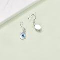 wholesale 925 Sterling Silver Blue Moonstone Hummingbird Filigree Oval Drop Earrings-0-3