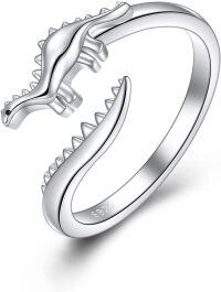 wholesale 925 Sterling Silver Open Adjustable Ring for Women Jewelry Gift-Dinosaur