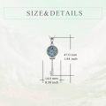 wholesale 925 Sterling Silver 3D Skull & Opal Triple Moon Goddess Key Pendant Necklace-0-3