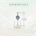 wholesale 925 Sterling Silver 3D Skull & Opal Triple Moon Goddess Key Pendant Necklace-0-3