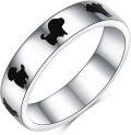 wholesale TOUPOP Sterling Silver Penguins Pet Animal Rings For Women Teens Birthday Size 7&8 -0-0