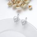 wholesale 925 Sterling Silver Heart Otter Leverback Earrings - Hypoallergenic  for Women & Girls-0-3