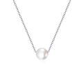 wholesale 925 Sterling Silver White Pearl Minimalist Chain Necklaces for Women Gifts-0-0