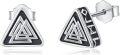 wholesale 925 Sterling Silver Triangle Norse Runes Stud Earrings - Viking Jewelry for Women and Men-0-0