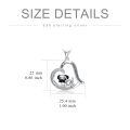 wholesale 925 Sterling Silver Pug in Heart Pendant Necklace for Women Dog Lovers -0-2