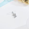 wholesale 925 Sterling Silver Blue Sapphire Moon Heart Cow Charm Pendant-0-17