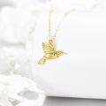 wholesale 14K Yellow Gold Hummingbird Pendant Necklace for Women - Guardian Spirit Animal s-0-3