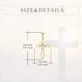 wholesale 14K Gold Diamond Cross Pendant Necklace Religious s for Men & Women-0-3