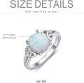 wholesale TOUPOP Opal Celtic Rings For Women 14k Gold Plated Opal Engagement Ring White Opal Wedding Ring Anniversary Valentine's Day Jewelry Gifts For Her Wife Girlfriend -0-3