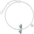 wholesale 10K Gold Chain Blue Enamel Dragonfly Charm Anklet for Women-0-0