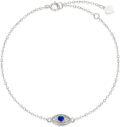 wholesale 14K Gold Evil Eye Protection Link Bracelet for Women 6 5 +2 Anniversary Gift-0-3