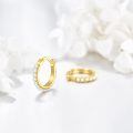 wholesale 925 Sterling Silver Hoop Earrings Wholesale With Pearl Accents-0-4