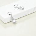 wholesale 925 Sterling Silver Celtic Knot Pearl Drop Dangle Earrings with Leverbacks-0-2