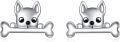 wholesale 925 Sterling Silver Hypoallergenic Bone and Puppy Face Stud Earrings for Cats & Dogs-0-0
