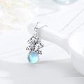 wholesale 925 Sterling Silver Blue Moonstone & Moss Agate Mushroom Pendant Necklace-0-1