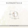 wholesale 14K Gold Pearl Stud Earrings Flat Back Post Jewelry for Women-0-1