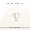 wholesale 14K Gold Pearl Stud Earrings Flat Back Post Jewelry for Women-0-1