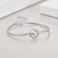 wholesale 925 Sterling Silver Infinity Bracelet With Crystal Charm One Day At A Time-0-2