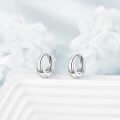 wholesale 925 Sterling Silver 15mm Huggie Hoop Earrings Minimalist s for Women-0-2