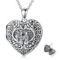 wholesale TOUPOP Heart Urn/photo Locket Necklace For Women Mother Daughter Sisters Son Dad Necklace Memorial Necklace -style_name:Photo Locket - Sisters